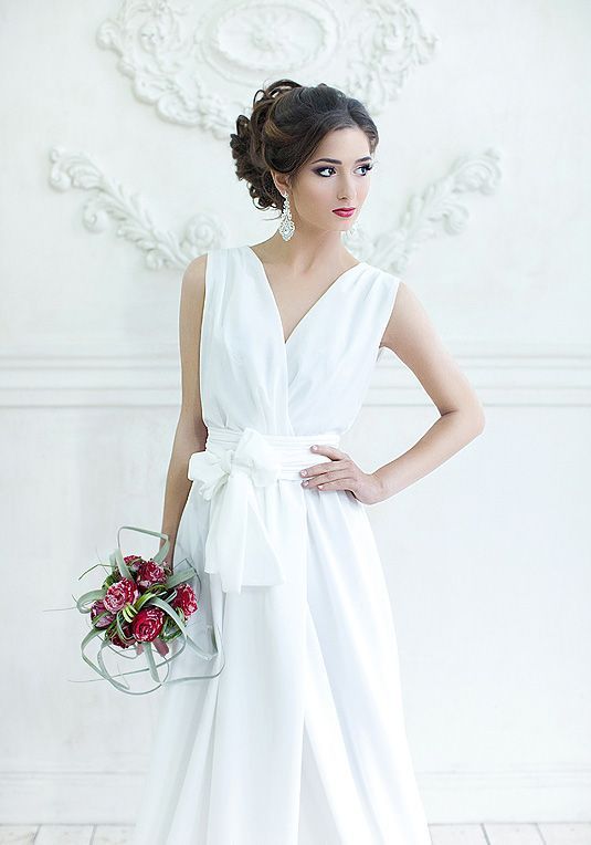 Ніжне біле вечірнє плаття в підлогу, 20 кольорів, розміри 40-60