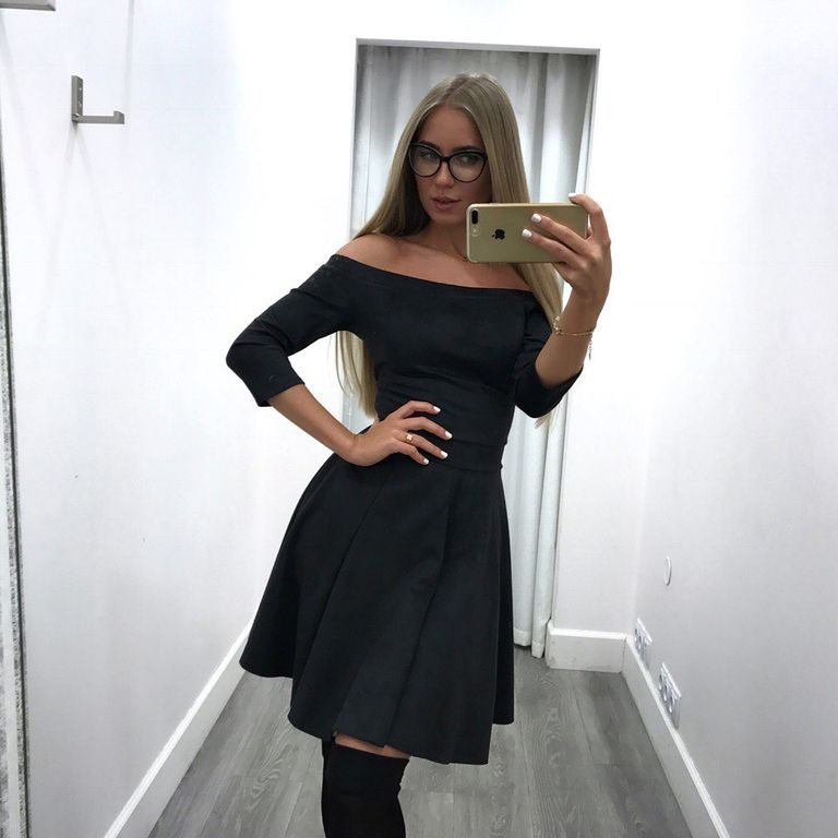 Чорне коктейльне плаття міні "Юлія" 20 кольорів, розміри 40-60