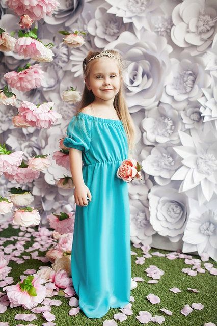 Длинные платья для мамы и дочки "Сабина" 25 цветов, размеры 40-54