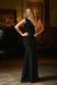 Чорне вечірнє плаття в підлогу з бантом "Венеція" 20 кольорів, розміри 40-60