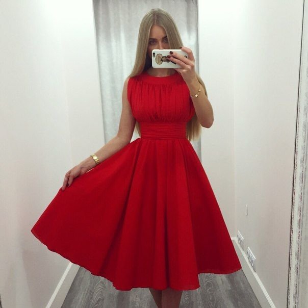 Яскраве коротке червоне плаття "Антія" 20 кольорів, розміри 40-60