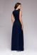 Длинное темно-синее вечернее платье "Аурель" 20 цветов, размеры 40-60