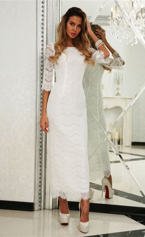 Довге біле плаття з мережива "Мей" 20 кольорів, розміри 40-60