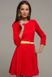 Короткое красное платье с длинным рукавом "Келли" 20 цветов, размеры 40-60