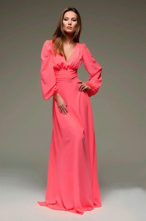 Красиве вечірнє плаття рукав-ліхтарик "Тіана" 20 кольорів, розміри 40-60