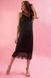 Чорне коротке плаття на бретельках з мереживом "Мішель" 6 кольорів, розміри 40-60