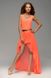 Эффектное оранжевое платье со шлейфом "Васса" 20 цветов, размеры 40-60