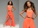 Эффектное оранжевое платье со шлейфом "Васса" 20 цветов, размеры 40-60