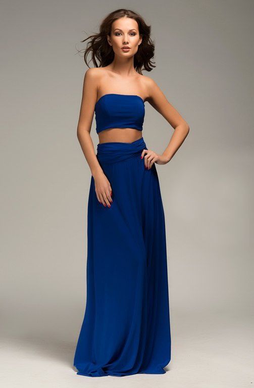 Бесконечное синее платье-трансформер infinite dress 6 платьев в 1 "Эмма" 25 цветов, размеры 40-54