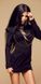Коротке чорне плаття з довгим рукавом "Борна" 20 кольорів, розміри 40-60