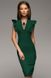 Темно-зелене коротке плаття з рюшами на плечиках "Жасмин" 20 кольорів, розміри 40-60