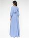 Блакитне довге вечірнє плаття з рукавом-ліхтариком "Стейсі" 25 кольорів, розміри 40-60