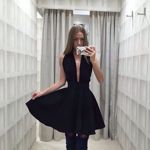 Короткое черное платье с открытой спинкой "Восток" 20 цветов, размеры 40-60