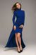 Красиве синє плаття зі шлейфом "Альбіна" 20 кольорів, розміри 40-60