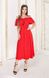Червоне плаття міді на бретелях з воланом "Марго" 20 кольорів, розміри 40-60