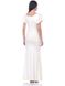 Длинное белое вечернее платье с рукавами-рюшами "Арума" 20 цветов, размеры 40-60