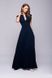 Темно-синее струящееся вечернее платье в пол "Матисса" 20 цветов, размеры 40-60