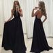 Стильное вечернее черное платье с открытой спинкой "Алма" 20 цветов, размеры 40-60