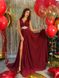 Бордовое платье макси в пол с камнями "Джолин" 20 цветов, размеры 40-60