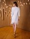 Короткое белое платье с перьями "Кэй" 20 цветов, размеры 40-60