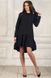 Чорне коротке плаття з гудзиками і подовженою спідницею ззаду "Меліса" 20 кольорів, розміри 40-60