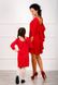Одинаковые красные платья с рюшами для мамы и дочки 25 цветов, разм. 24-60