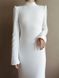 Біле довге плаття з комірцем-стійкою "Джоан" 20 кольорів, розміри 40-60