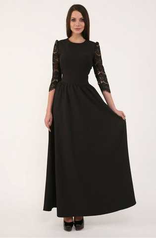 Длинные вечерние платья черного цвета: изумительные модели для истинных леди