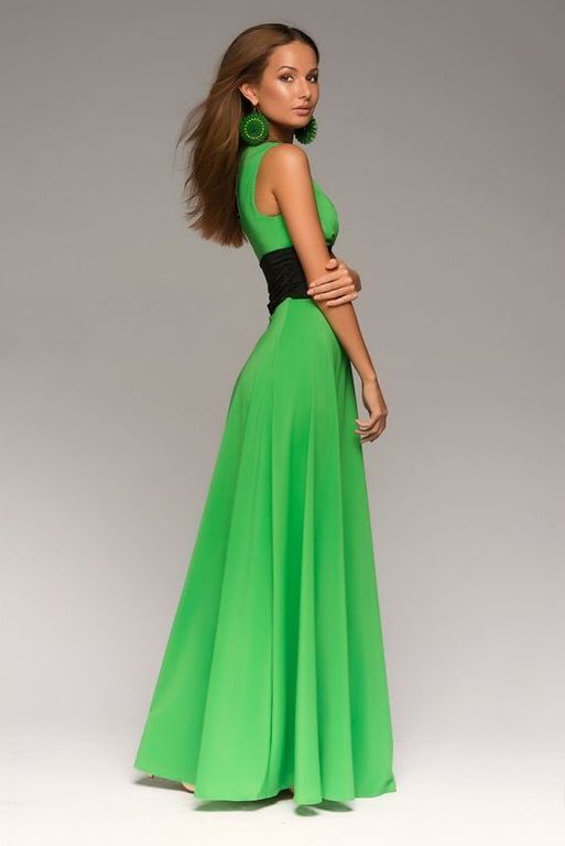 Довге вечірнє плаття зеленого кольору "Іспанія" 20 кольорів, розміри 40-60