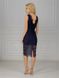 Темно-синє коротке мереживне плаття з вирізом на спинці "Дженіс" 6 кольорів, розміри 40-60