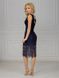 Темно-синее короткое кружевное платье с вырезом на спинке "Дженис" 6 цветов, размеры 40-60
