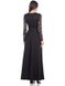 Довге вечірнє плаття чорного кольору з мереживним верхом "Ксенія" 6 кольорів, розміри 40-60