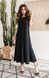 Черное платье миди с карманами "Доротея" 20 цветов, размеры 40-60