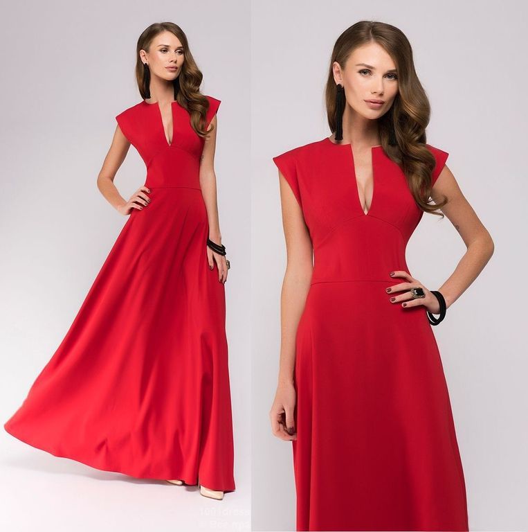 Розкішне вечірнє плаття червоного кольору "Матісса" 20 кольорів, розміри 40-60