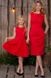 Family look одинаковые красные платья для мамы и дочки 25 цветов, разм. 24-60