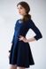 Короткое темно-синее приталенное платье "Жульета" 20 цветов, размеры 40-60