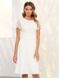 Коротке біле коктейльне плаття з мереживними рукавами "Джоконда" 20 кольорів, розміри 40-60