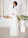 Длинное вечернее белое платье с кружевной вставкой "Клавдия" 6 цветов, размеры 40-60