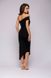 Короткое черное платье асимметрия с открытыми плечиками "Бэтси" 20 цветов, размеры 40-60