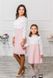 Кружевные пудровые платья family look для мамы и дочки, 25 цветов, размеры 24-60