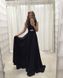 Эффектное черное платье с камнями "Шерон" 20 цветов, размеры 40-60