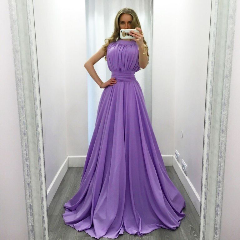 Розкішне бузкове вечірнє плаття "Сільвана" 20 кольорів, розміри 40-60