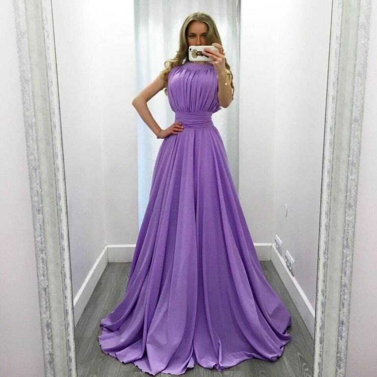 Розкішне бузкове вечірнє плаття "Сільвана" 20 кольорів, розміри 40-60
