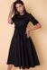 Черное платье миди с расклешенной юбкой "Аполлония" 20 цветов, размеры 40-60