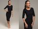Стильне чорне плаття довжина міді "Розелла" 20 кольорів, розміри 40-60