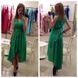 Шифонова сукня міді зеленого кольору "Алана" 25 кольорів, розміри 40-54