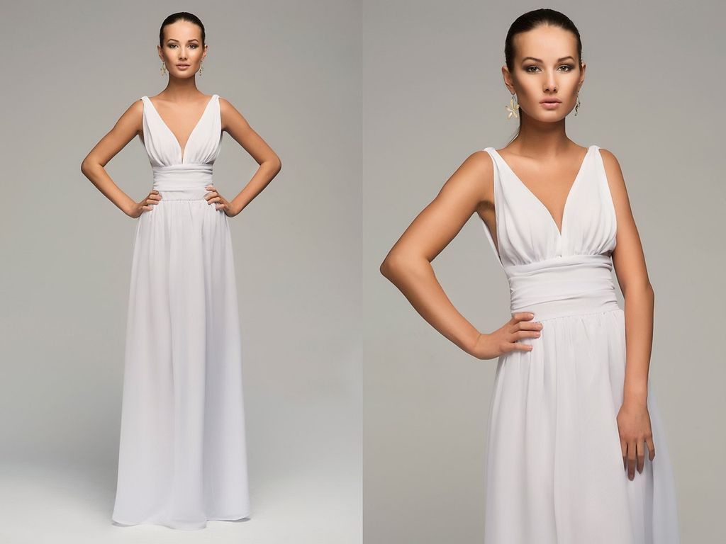 Розкішне біле вечірнє плаття "Леа" 20 кольорів, розміри 40-60
