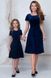 Синее бархатное платье с пояском для мамы и дочки 10 цветов, размеры 24-60
