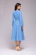 Стильное голубое платье миди "Луиза" 20 цветов, размеры 40-60