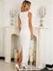 Довге біле облягаюче плаття з мережива, 6 кольорів, розміри 40-60